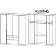 Alabama Wardrobe - 181cm - 4 Door - Drawer - Champagne