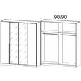 Alabama Wardrobe - 181cm - 4 Door - Mirror - Sonoma Oak