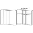 Alabama Wardrobe - 226cm - 5 Door - Metallic Dark Grey