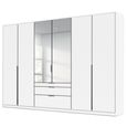 Alabama Wardrobe - 271cm - 6 Door - Combi - Alpine White