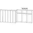 Alabama Wardrobe - 271cm - 6 Door - Metallic Dark Grey