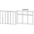 Alabama Wardrobe - 271cm - 6 Door - Mirror - Alpine White