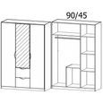 Arnstein Wardrobe - 136cm - 3 Door - Combi - Sonoma Oak & Alpine White