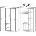 Arnstein Wardrobe - 136cm - 3 Door - 2 Drawer - Artisan Oak & White High Gloss