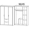 Arnstein Wardrobe - 136cm - 3 Door - 2 Drawer - Sonoma Oak & Alpine White