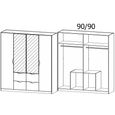 Arnstein Wardrobe - 181cm - 4 Door - Combi - Alpine White