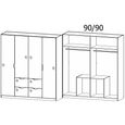 Arnstein Wardrobe - 181cm - 4 Door - 4 Drawer - Alpine White & White High Gloss