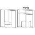 Arnstein Wardrobe - 181cm - 4 Door - 4 Drawer - Sonoma Oak & Alpine White