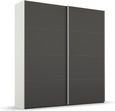 Beluga Extra Sliding Wardrobe - 181cm - 2 Door - Alpine White & Graphite