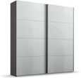 Beluga Extra Sliding Wardrobe - 181cm - 2 Door - Graphite & Silk Grey
