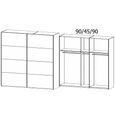 Beluga Extra Sliding Wardrobe - 226cm - 2 Door - Graphite & Alpine White