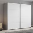 Beluga Extra Sliding Wardrobe - 226cm - 2 Door - Silk Grey & Alpine White