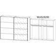 Beluga Extra Sliding Wardrobe - 271cm - 2 Door - Silk Grey & Silk Grey Glass Front