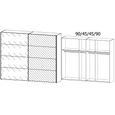Beluga Extra Sliding Wardrobe - 271cm - 2 Door - Mirror - Graphite & White Glass