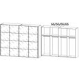 Beluga Extra Sliding Wardrobe - 271cm - 4 Door - Graphite & Basalt Glass