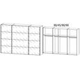 Beluga Extra Sliding Wardrobe - 316cm - 3 Door - Grey Mirrored - Silk Grey