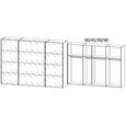Beluga Extra Sliding Wardrobe - 316cm - 3 Door - Graphite & Silk Grey Glass