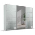Beluga Extra Sliding Wardrobe - 316cm - 3 Door - Mirror - Silk Grey & Silk Grey Glass
