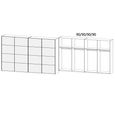 Beluga Extra Sliding Wardrobe - 361cm - 4 Door - Mirrored - Alpine White