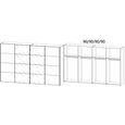 Beluga Extra Sliding Wardrobe - 361cm - 4 Door - Artisan Oak & Basalt Glass Front