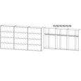 Beluga Extra Sliding Wardrobe - 406cm - 3 Door - Grey Mirrored - Alpine White
