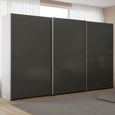 Beluga Extra Sliding Wardrobe - 406cm - 3 Door - Alpine White & Graphite
