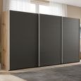 Beluga Extra Sliding Wardrobe - 406cm - 3 Door - Artisan Oak & Graphite