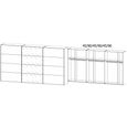 Beluga Extra Sliding Wardrobe - 406cm - 3 Door - Silk Grey & Basalt Glass Front