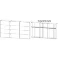 Beluga Extra Sliding Wardrobe - 406cm - 3 Door - White High Gloss & Graphite Front