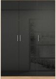Celle Wardrobe - 136cm - 3 Door - Black & Oak