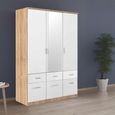 Celle Wardrobe - 136cm - 3 Door - Combi - Sonoma Oak & Alpine White