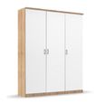 Celle Wardrobe - 136cm - 3 Door - Sonoma Oak & Alpine White