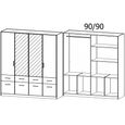 Celle Wardrobe - 181cm - 4 Door - Combi - Metallic Dark Grey