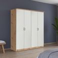 Celle Wardrobe - 181cm - 4 Door - Artisan Oak & Alpine White