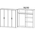 Celle Wardrobe - 181cm - 4 Door - Metallic Dark Grey