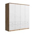 Celle Wardrobe - 181cm - 4 Door - with Drawer - Artisan Oak & Alpine White