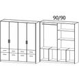 Celle Wardrobe - 181cm - 4 Door - with Drawer - Artisan Oak & Alpine White