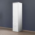 Celle Wardrobe - 47cm - 1 Door - 2 Drawer - Alpine White - RH