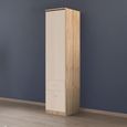 Celle Wardrobe - 47cm - 1 Door - 2 Drawer - Sonoma Oak & Champagne - RH