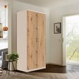 Celle Wardrobe - 91cm - 2 Door - Champagne & Artisan Oak