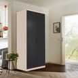 Celle Wardrobe - 91cm - 2 Door - Champagne & Metallic Dark Grey