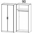 Celle Wardrobe - 91cm - 2 Door - Metallic Dark Grey