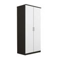 Celle Wardrobe - 91cm - 2 Door - Metallic Dark Grey & Alpine White