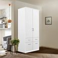 Celle Wardrobe - 91cm - 2 Door - Alpine White - 4 Drawer