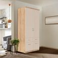 Celle Wardrobe - 91cm - 2 Door - Sonoma Oak & Champagne - 4 Drawer