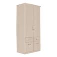 Celle Wardrobe - 91cm - 2 Door - Champagne - 4 Drawer & Extras