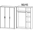 Celle Super Wardrobe - 136cm - 3 Door - Artisan Oak & Alpine White