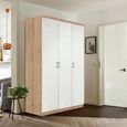 Celle Super Wardrobe - 136cm - 3 Door - Sonoma Oak & Alpine White