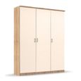 Celle Super Wardrobe - 136cm - 3 Door - Sonoma Oak & Champagne