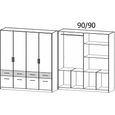 Celle Super Wardrobe - 181cm - 4 Door - with Drawer - Artisan Oak & Alpine White
